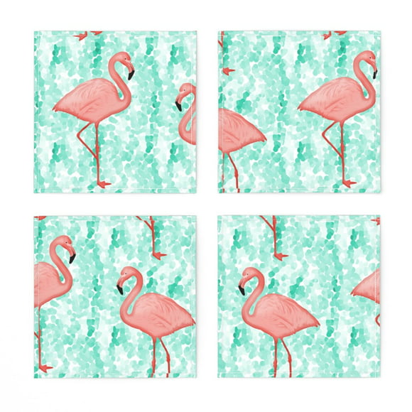 Paperproducts Design PPD 1252707 Tropical Flamingo Beverage/Cocktail Paper Napkins,5x5 Multicolor 